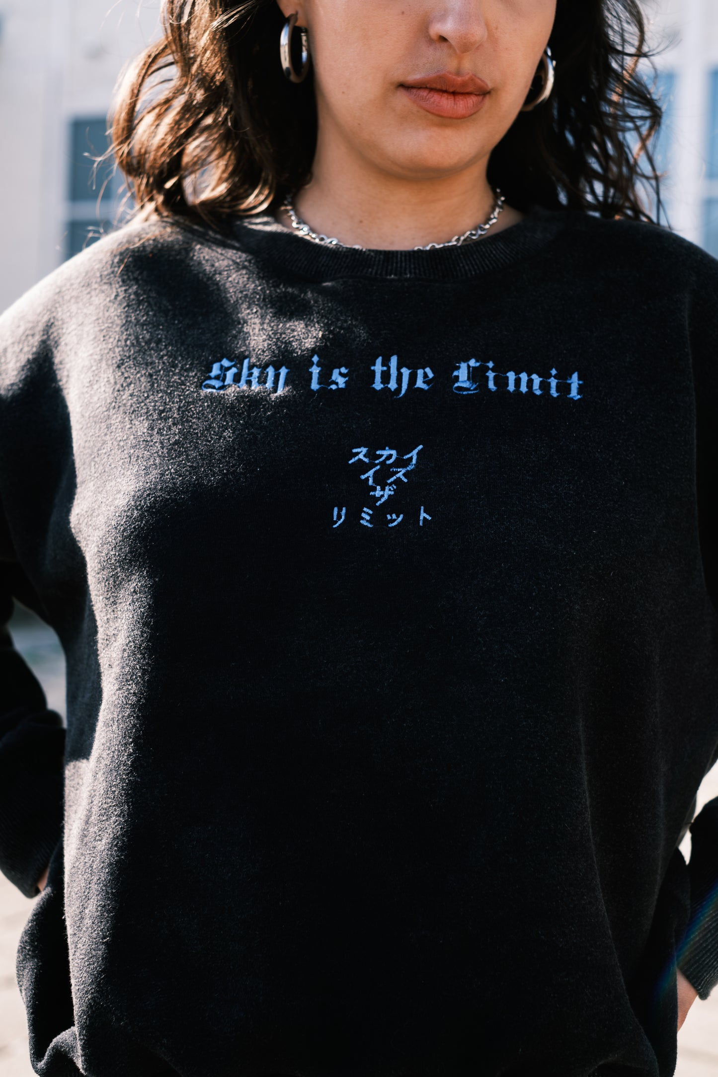 Sky is the limit Vintage Oversized Crewneck